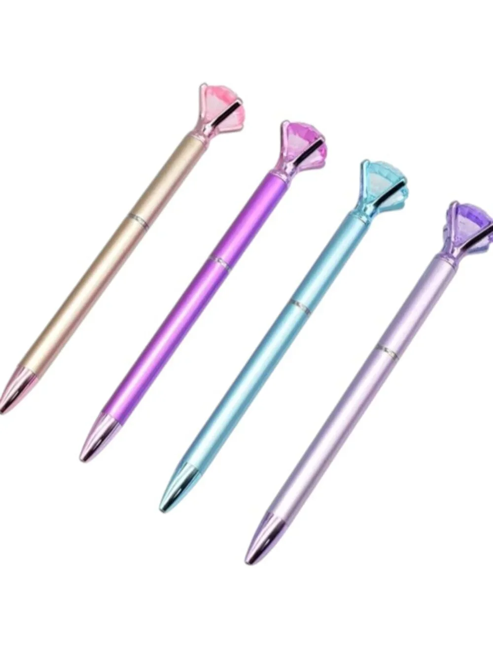 Diamond Topped Jewel Pens Set of 4 NWT